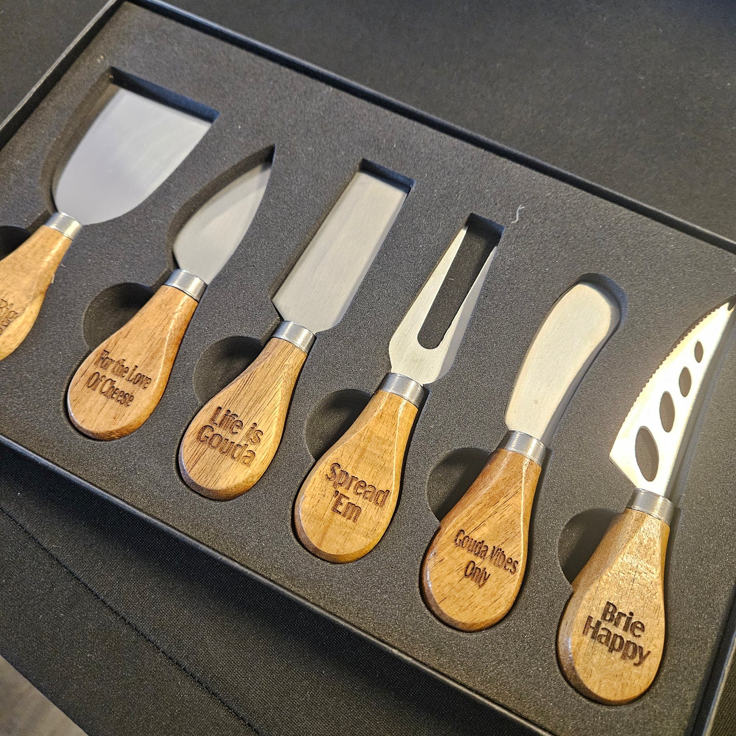 Monogram Six Piece Cheese Knives Set