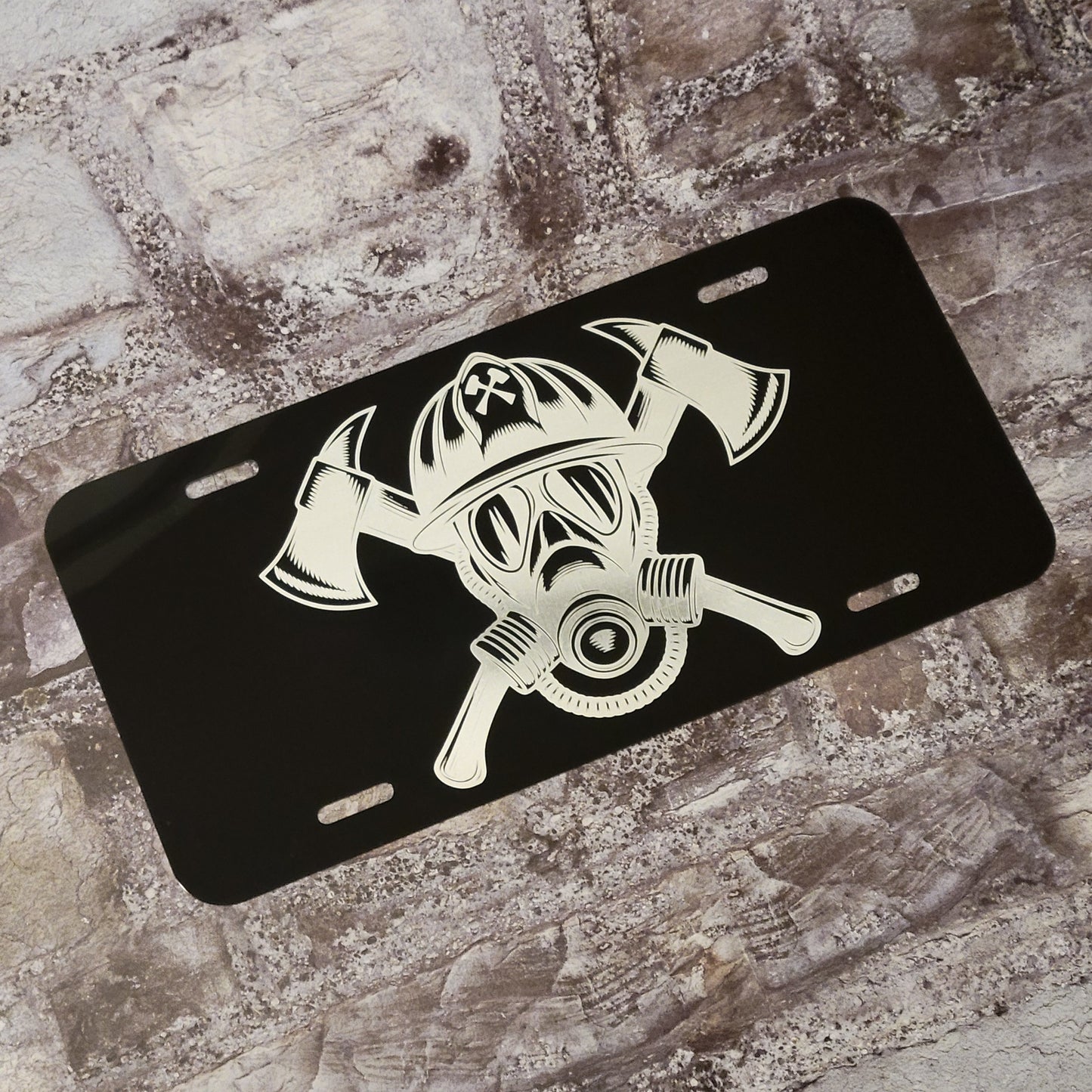 Custom Laser Engraved Black License Plate | Personalized Car Gift & Business Branding