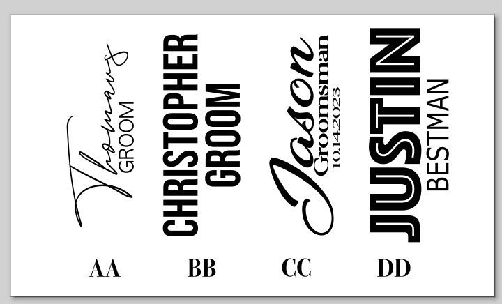 Customized Groomsmen 20 oz Skinny Tumbler