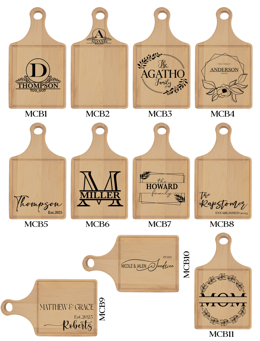 Maple Wood Paddle Cutting Board