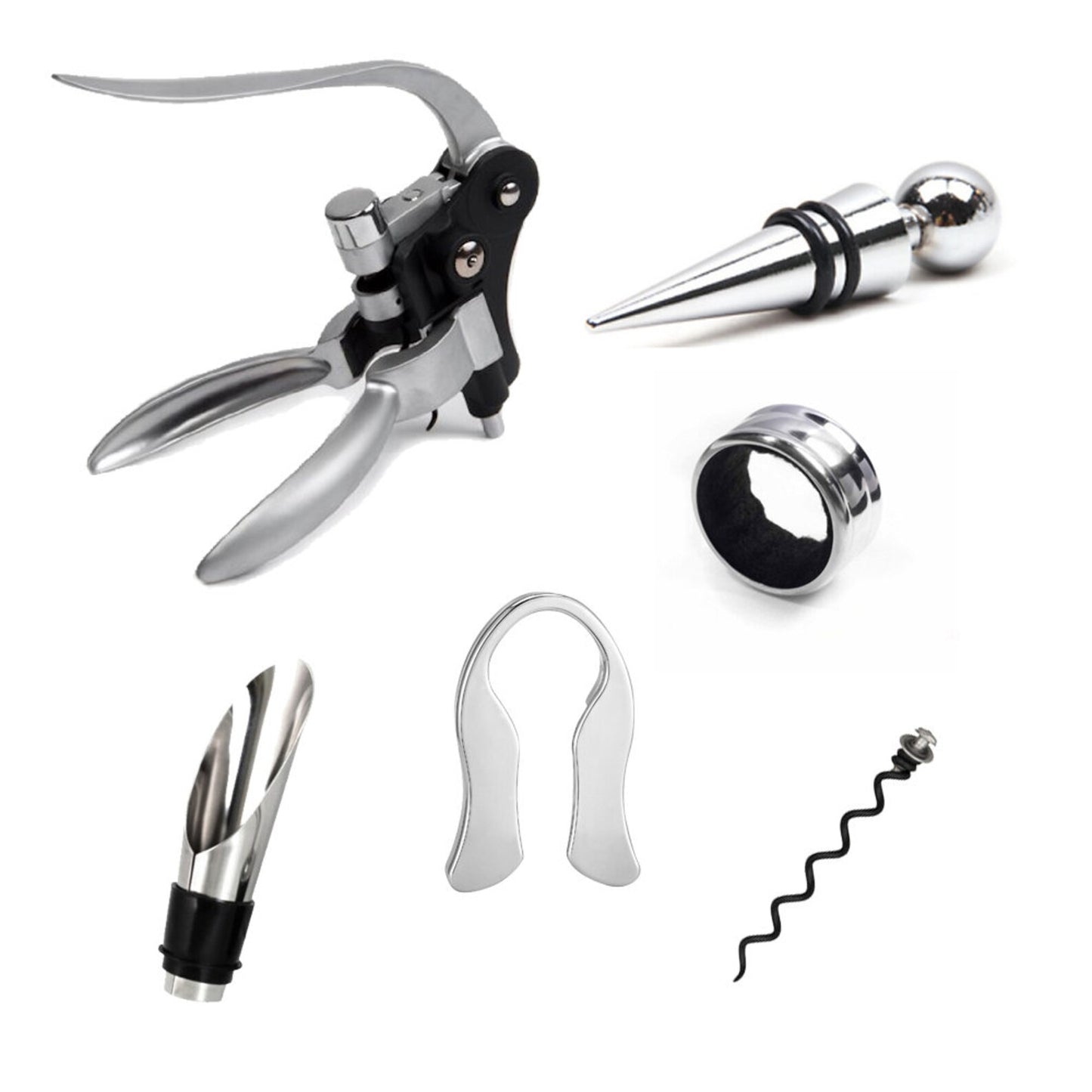 Five Piece Wine Tool Accessory Set