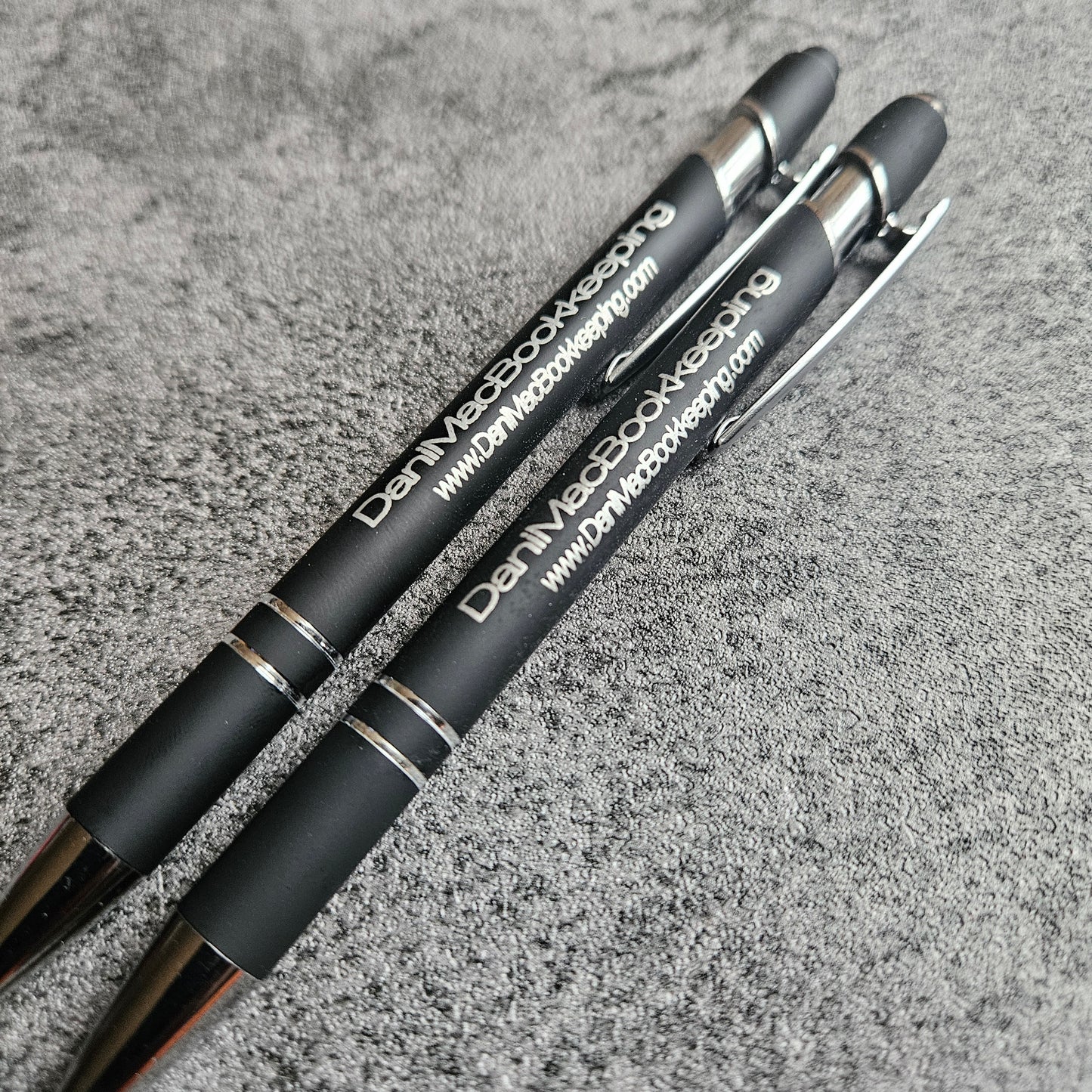 Soft Touch Engraved Pens with Stylus