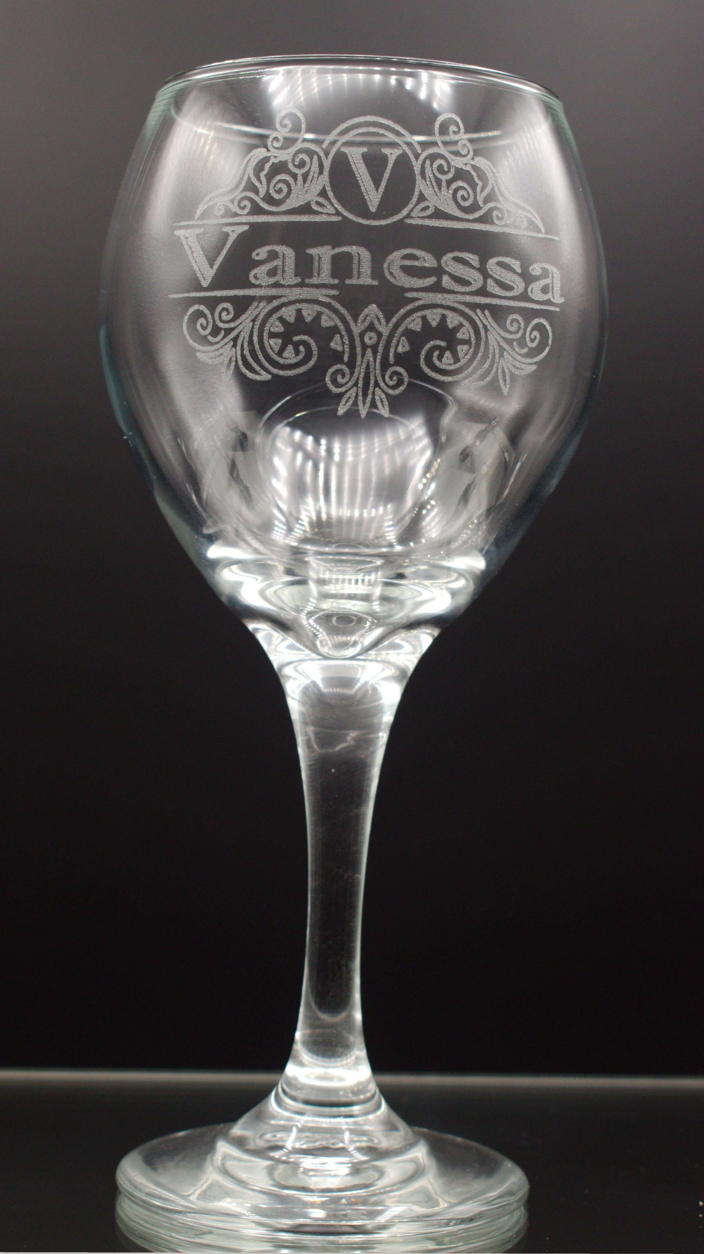 Personalized Red Wine Glass