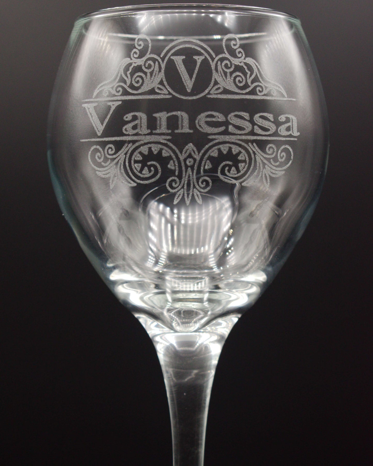 Personalized Red Wine Glass