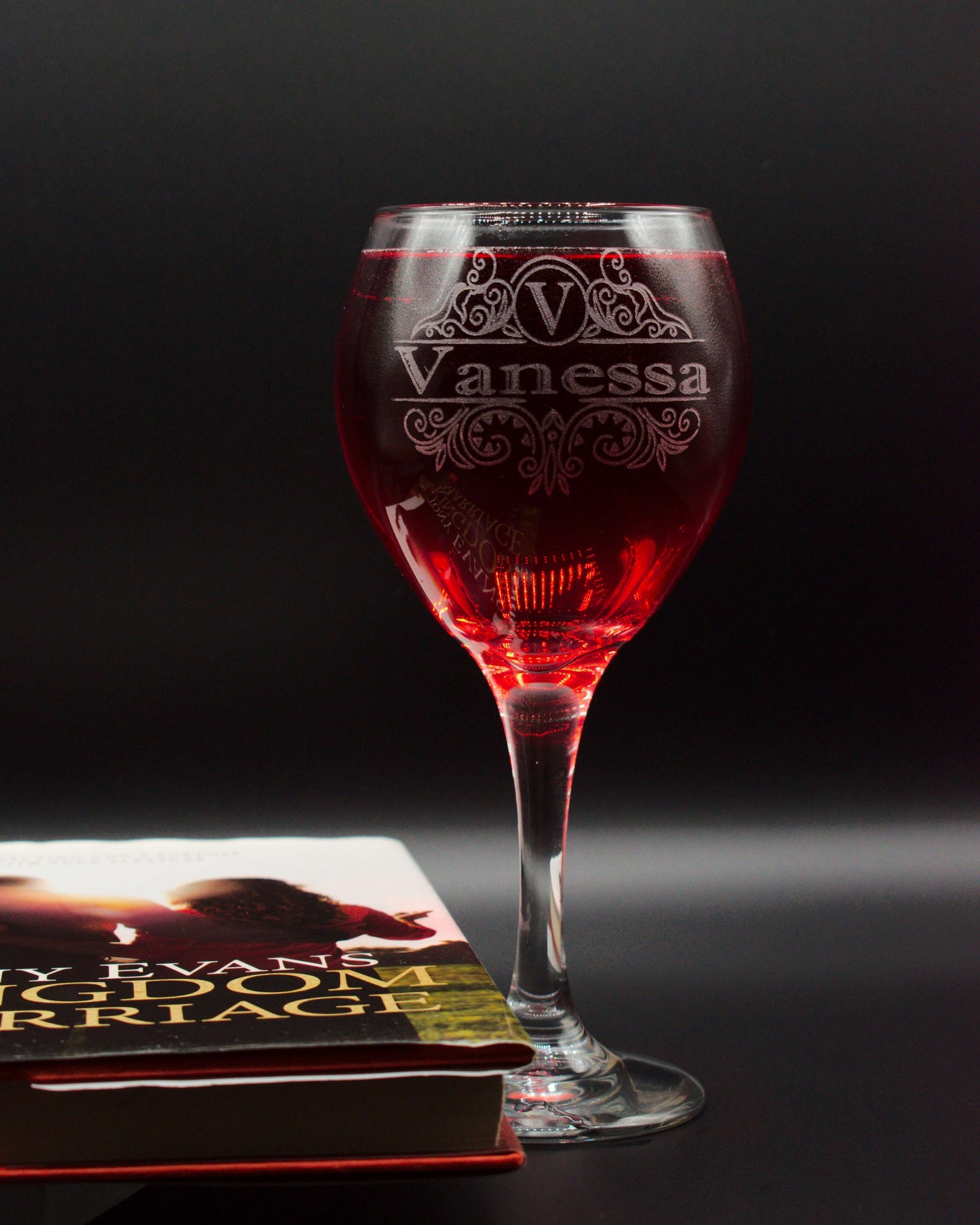 Personalized Red Wine Glass
