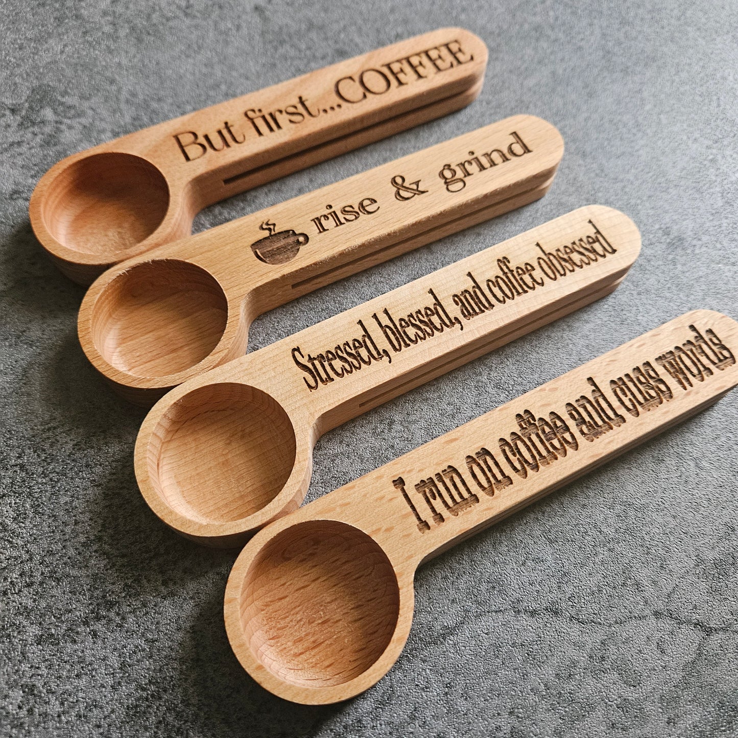 Wooden Coffee Scoop & Clip