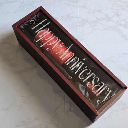 Acrylic lid Redwood Wine Box