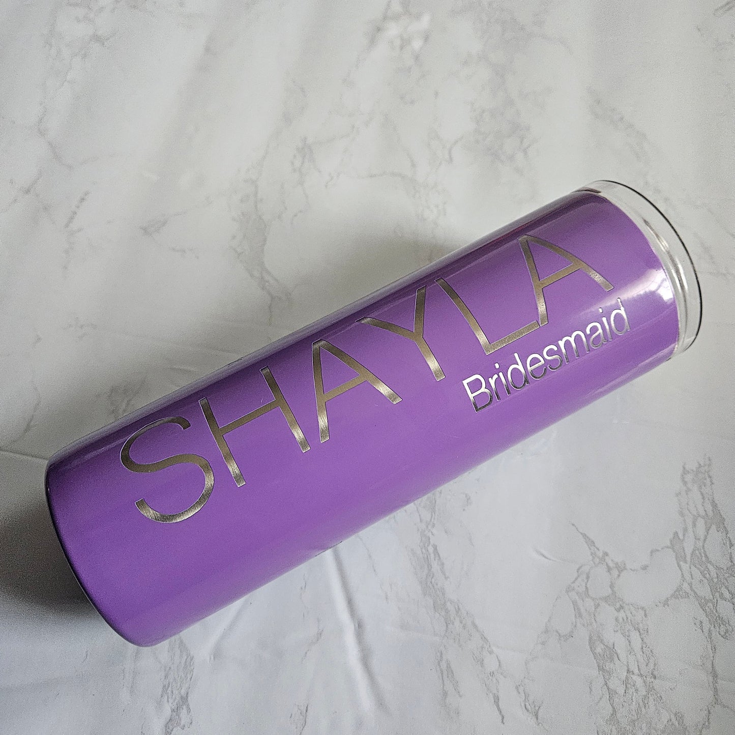 Customized Bridesmaid 20 oz Skinny Tumbler