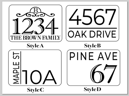 Signature House Number Sign