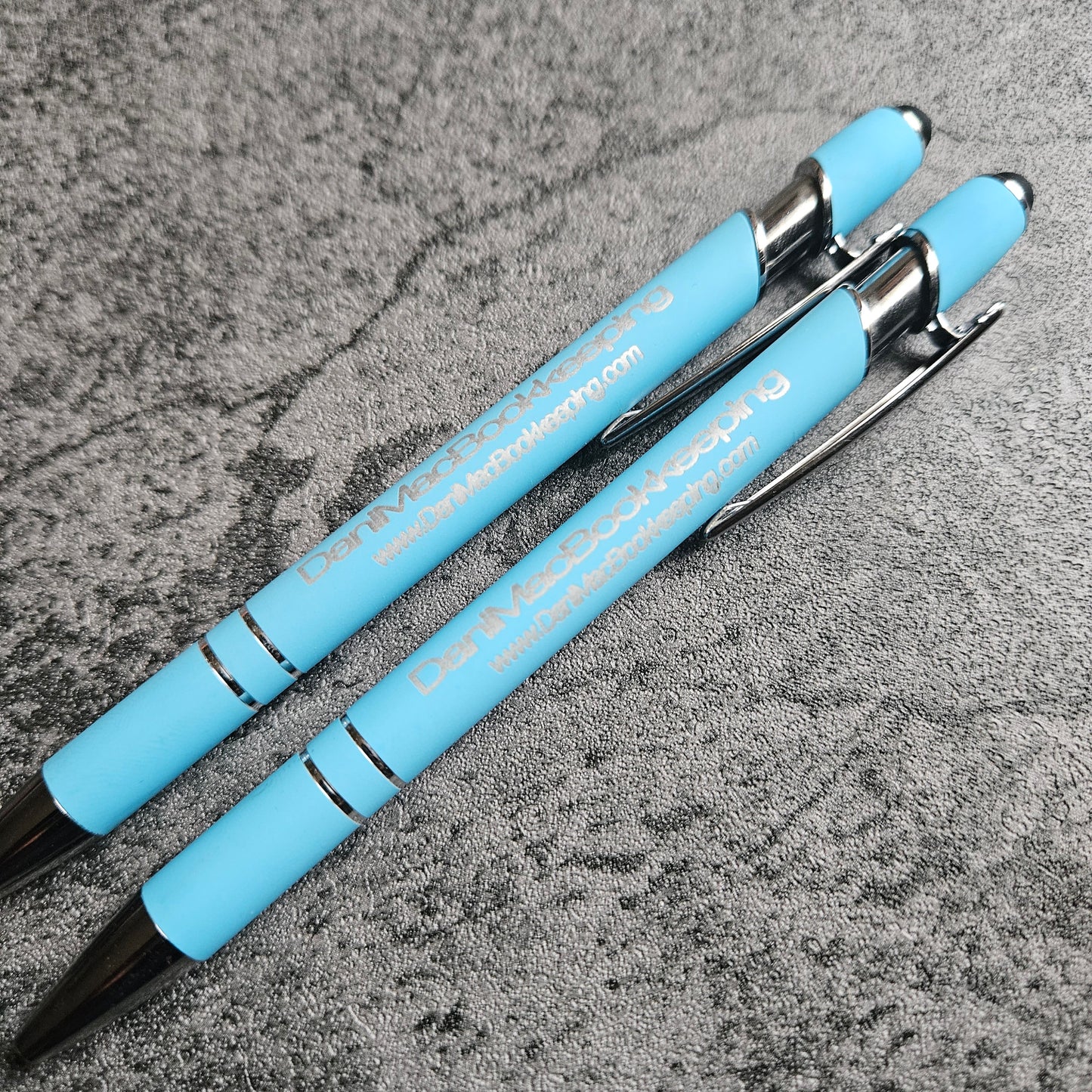 Soft Touch Engraved Pens with Stylus