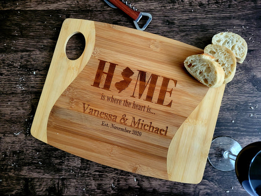 "Home is where the Heart Is" Cutting Board