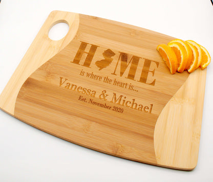 "Home is where the Heart Is" Cutting Board